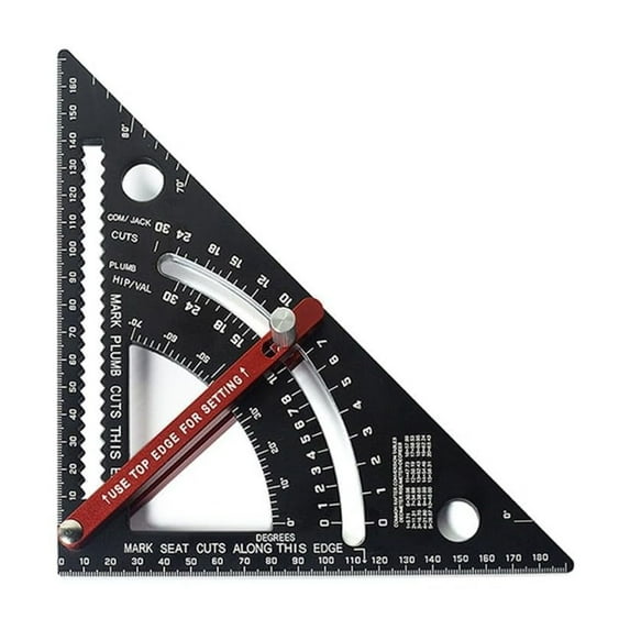 7inch Carpentry Triangle Ruler Adjustable Carpenter Layout Square Woodworking Tools