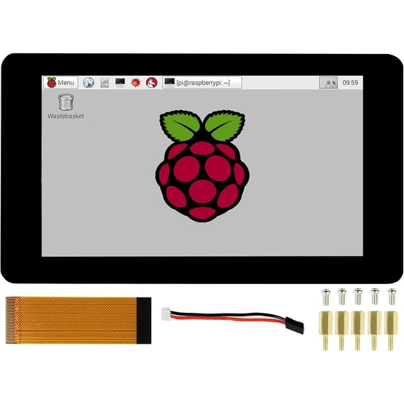 7inch DSI LCD for 4B/3B+/3A+/3B/2B/B+/A+, Compute Module 4/3+/3, 800x480 Capacitive TFT Touchscreen Display, 5-Points Touch, Supports OS/Ubuntu/Kali/Retropie