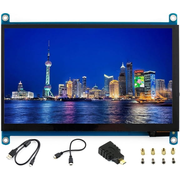 7inch HDMI LCD 1024x600 IPS Capacitive Touch Screen,HDMI/VGA Display Interface Support All Version 4B/3B+/3B/2B/Zero/Zero W/Zero WH,Jetson Nano BB Black Banana Pi Windows 10/8.1/8/7