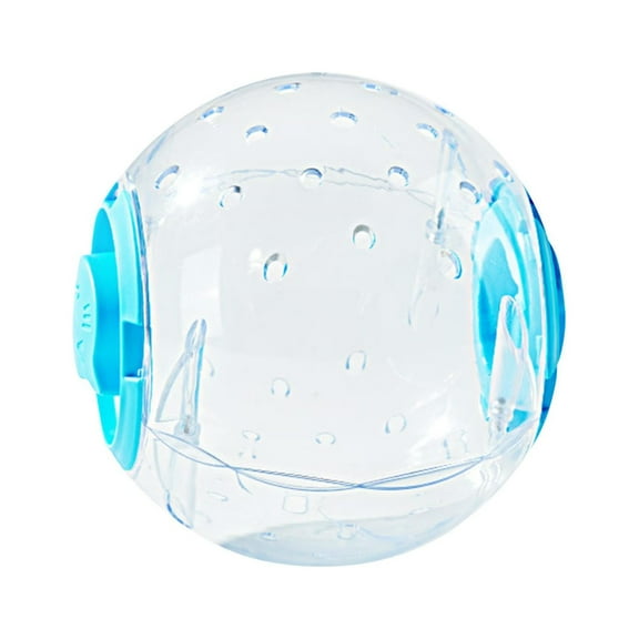 7inch Hamster Wheel Jogging Ball Multiple Vent Holes Versatile Cage Accessories Convenient Assemble Interactive Toy Transparent Blue