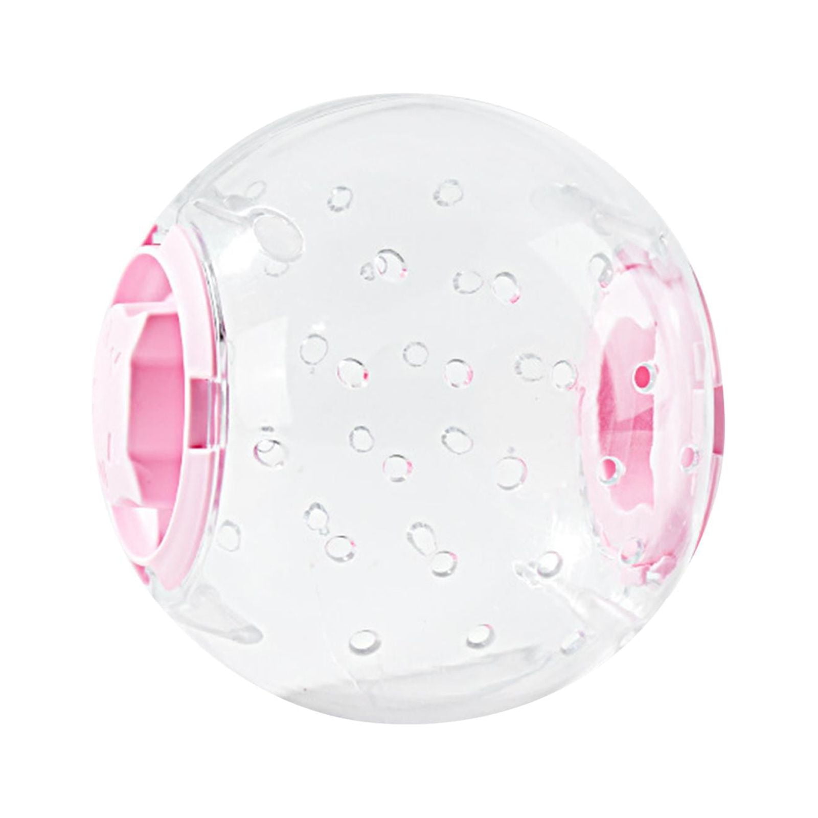 7inch Hamster Wheel Jogging Ball Multiple Vent Holes Versatile Cage Accessories Convenient Assemble Interactive Toy Transparent Pink