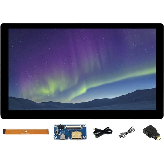7inch IPS Touch Display 1024x600 Pixels Integrated Structure Thin and Light Screen with Development Adapter, Support /Jetson Nano/Windows PC