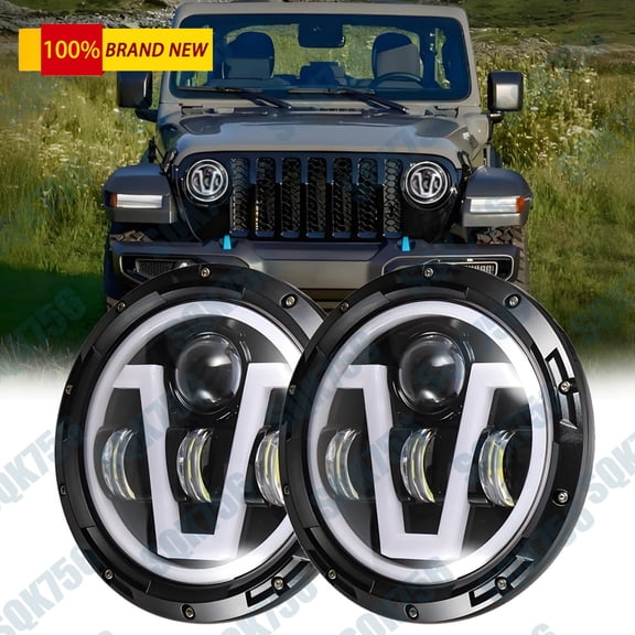 7inch LED Headlights High Low Beam DRL for 97-2018 Jeep Wrangler JK JKU CJ TJ LJ