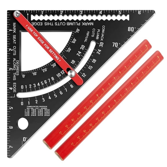 7inch Layout Tool Triangle Ruler Carpenter Rafter Framing Square Adjustable Combination Square Woodworking Tool