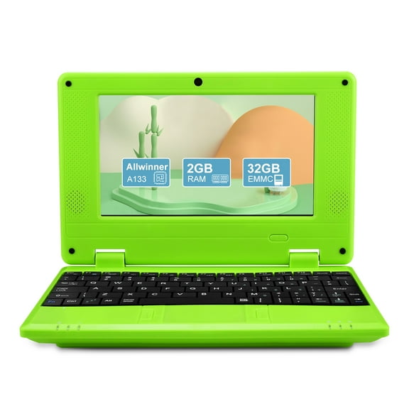 7inch Portable Small Laptop, Android 12 Quad Core with 2GB RAM 32GB ROM Mini Laptop Notebook for Kids,Ideal Gift for Children 's Learning and Entertainment