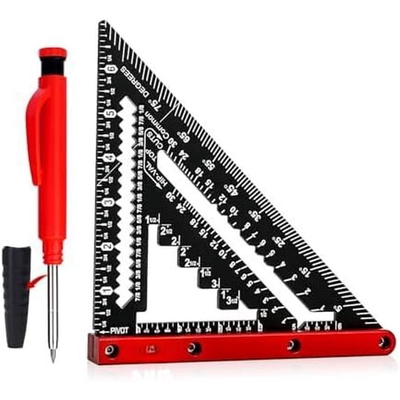 7inch Rafter Square with Carpenter Pencil, 1/8