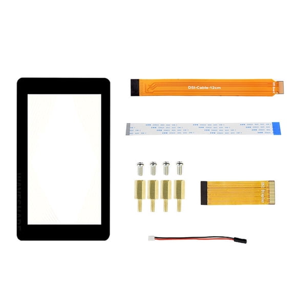 7inch Touch Display, 1024x600 Resolution Capacitive Screens for Compute Module, with Software Adjustable Brightness