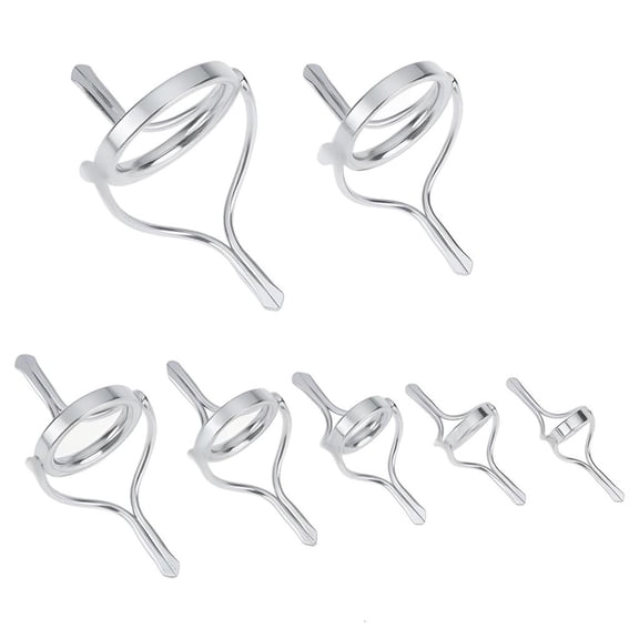 7lots Durability Stainless Steel Double Foot Fishing Rod Guides Rings For Saltwater And Freshwaters Angling