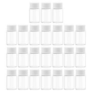 7ml Clear Glass Sample Vials with Screwcap Lab Liquid Sampling Bottles for Chemistry Lab ChemicalsWhite capPack of 24