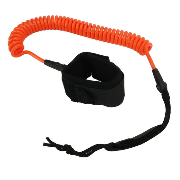 7mm 10FT Surfing Foot Rope - Adjustable Elastic TPU Surfboard Leg Strap, Stand Up Paddle Leash - Orange