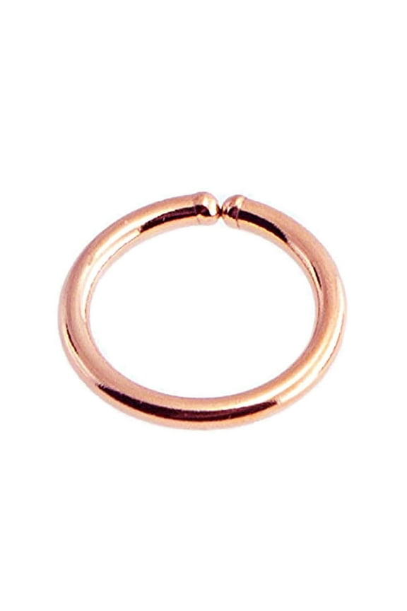 7mm 18 GA Rose Gold Filled Snug Fitting Nose Open Ring Hoop Huggie Piercing Jewelry for Women, Sold As One (7mm / 18 gauge, 14K Rose Gold Filled)
