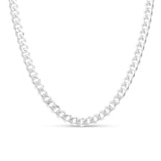 7mm 925 Sterling Silver Cuban Curb Link Chain Necklace 26 inch