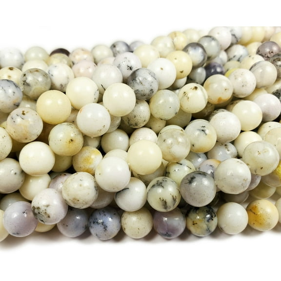 7mm Australian White Opal Smooth Round Beads Genuine Gemstone Natural Jewelry Making