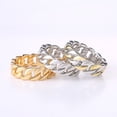 thumbnail image 1 of 7mm Cuban Link Chain Eternity Ring, 1 of 3