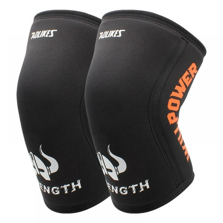 7mm Diving Material Pressurized Knee Silicone Anti skid Protection Weightlifting Knee Pads Squat Fitness Strength Training Knee Pads 1pcs