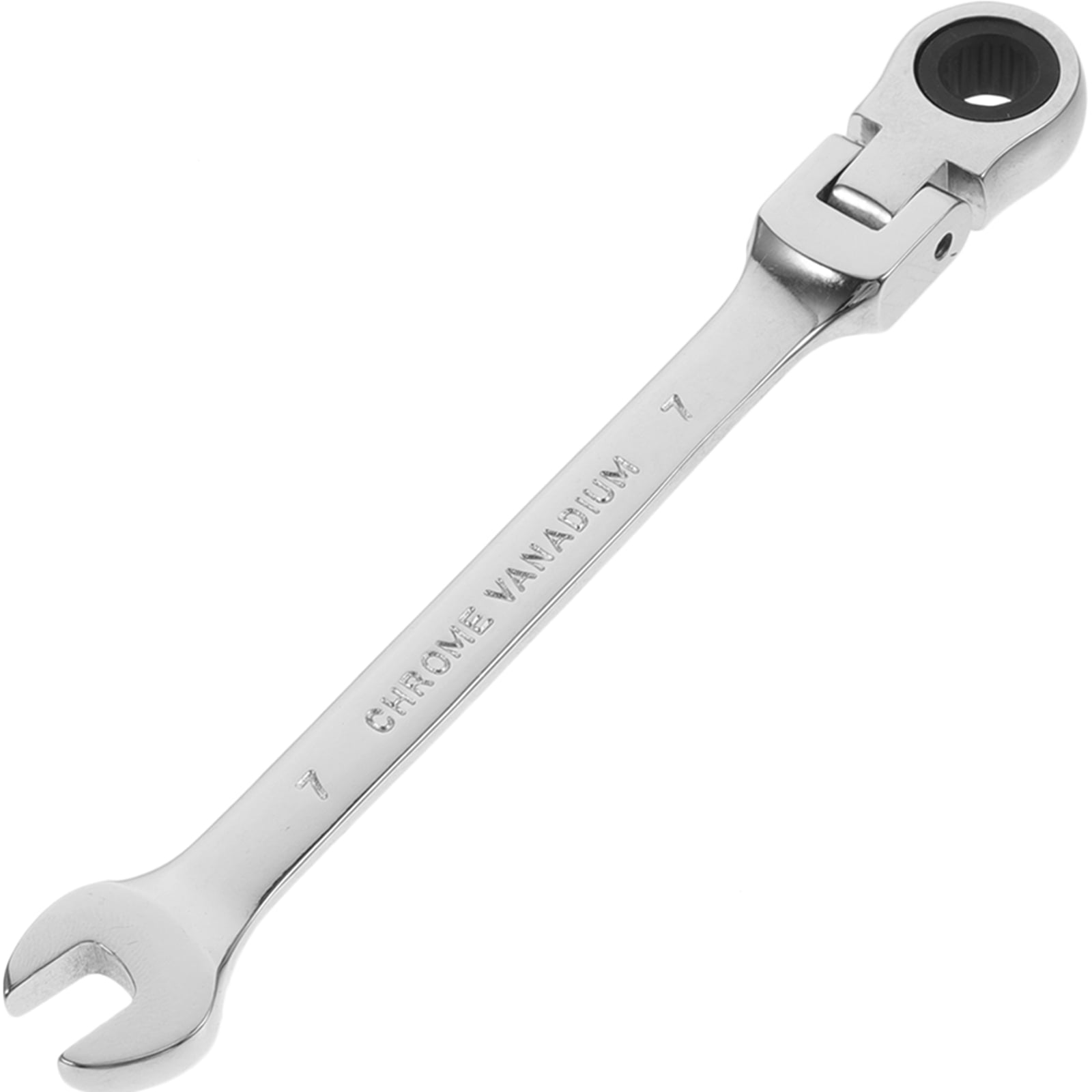 7mm Dual Heads Ratchet 180 Degree Flexible Pivoting Head Adjustable Combination Dicephalous