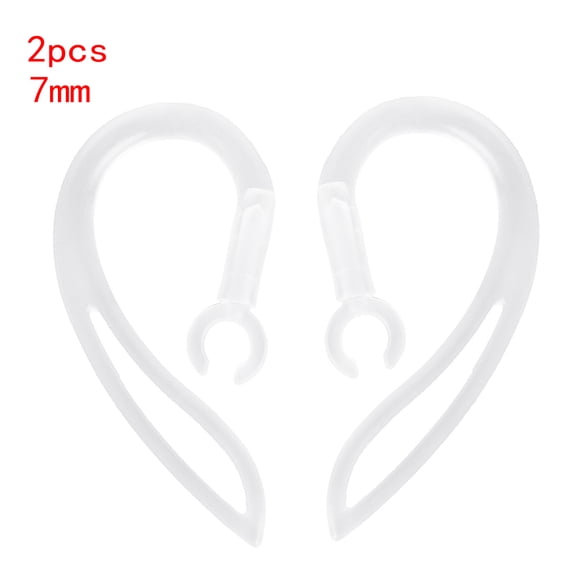 7mm Flexible Bluetooth-compatible Durable Earphones Transparent Soft Silicone Ear Hook Clip
