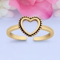 thumbnail image 1 of 7mm Heart Toe Band Ring 925 Sterling Silver Thin Adjustable Stylish Rings For Women, 1 of 5
