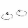 thumbnail image 1 of 7mm Little Sterling Silver 22 GA Grooved Snap Mini Hugger Sleeper Small Cartilage Helix Tragus Thin Earrings, 1 of 8