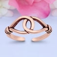 thumbnail image 1 of 7mm - Loop Toe Band Ring 925 Sterling Silver Thin Adjustable Stylish Rings for Women, 1 of 5