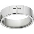 thumbnail image 1 of 7mm Milled Cross Cobalt Stainless Steel Band with Deluxe Comfort Fit Design, 1 of 1