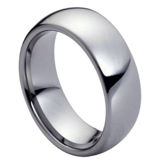 7mm Ring High Polished Classic Domed Band Wedding Band Ring For Men Or Ladies