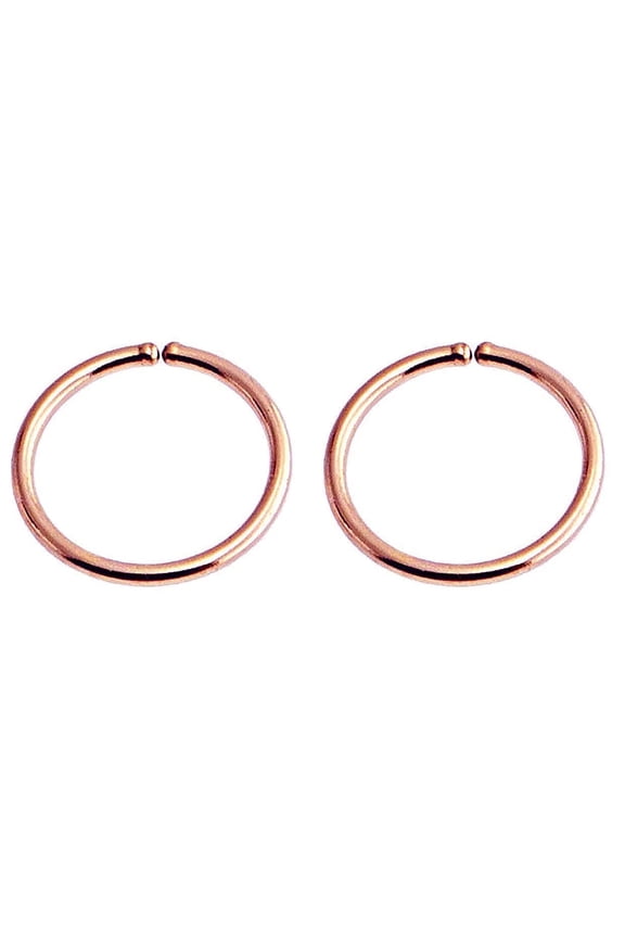 7mm Rose Gold Filled Small Hoop Earrings for Cartilage Piercing Helix Tragus Nose Open Hoop (7mm | Thick - 18 gauge, 14K Rose Gold Filled)
