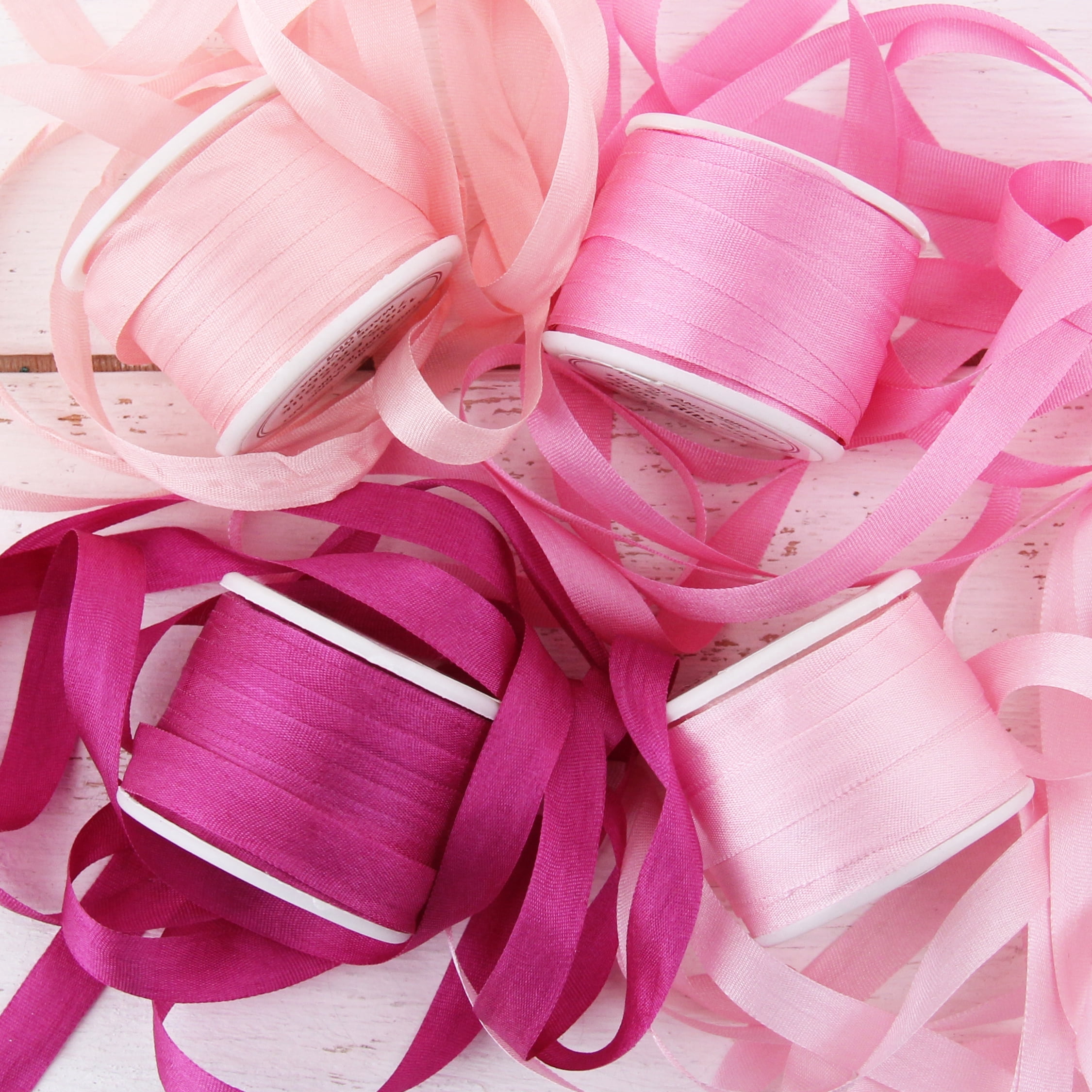 River Silks Crayon Collection - 100% Hand Dyed Silk Ribbon, 4mm Wide, 20 Spools (330 Ft Total) 2 thumbnail image