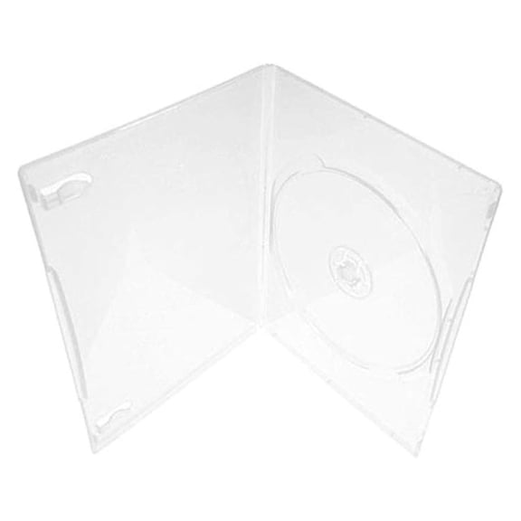 7mm Slim DVD Cases - 50 Pack Clear Single DVD Cases - Slimline DVD Storage - DVD Packaging - CD Cases - Media Storage