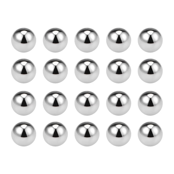 Uxcell Silver Bearing Balls Metric Solid Chromium Steel G10 Precision Grade for Casters 20 Pcs 0.28 inch
