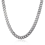 7mm Stainless Steel Curb Cuban Link Necklace Mens Chain 18-36inch