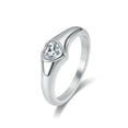 thumbnail image 1 of 7mm Stainless Steel Love Heart Cz Women's Engagement Band Wedding Ring Size 5-10, 1 of 8