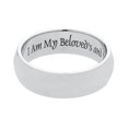 thumbnail image 1 of 7mm Stainless Steel Men Women Wedding Rings - I Am My Beloved's and My Beloved Is Mine Christian Ring His and Hers Wedding Band a Unique Anxiety & Stress Relief Gift for Women or Men, 1 of 5