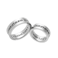 thumbnail image 1 of 7mm Stainless Steel Men Women Wedding Rings - Love is Patient 1 Corinthians 13, Christian Rings, His and Hers Wedding Band, A Unique Anxiety & Stress Relief Gift for Women or Men, 1 of 5