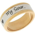thumbnail image 1 of 7mm Stainless Steel Rose Gold Sister's Ring - My Sister I Am Because We are… Sister's Jewelry & Gifts for Sister (Gold), 1 of 4
