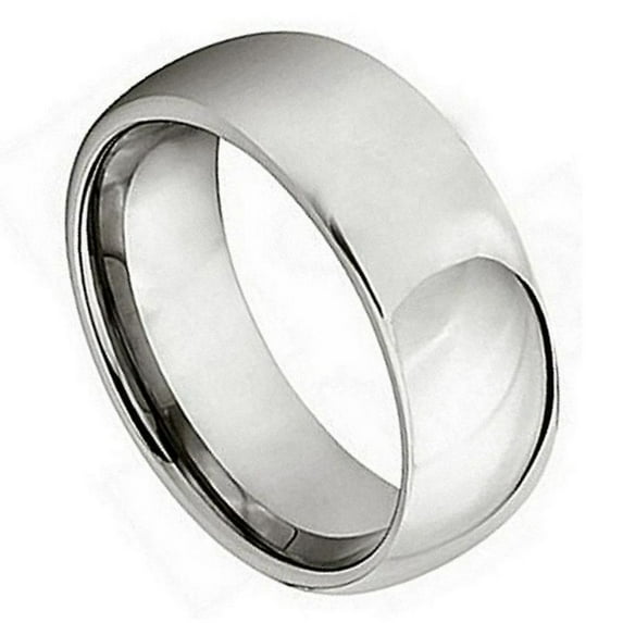 7mm Titanium Polished Shiny Domed Ring Wedding Band Ring For Men Or Ladies