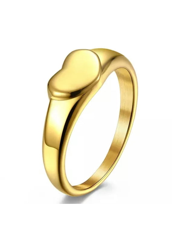 7mm Titanium Steel Bands Silver/Gold/Rose Gold Love Heart Wedding Rings Size 5-9