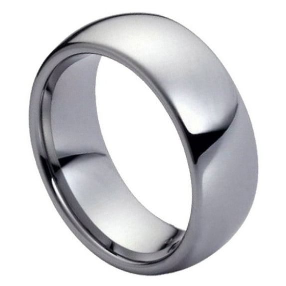 7mm Tungsten Carbide Classic High polish Domed Wedding Band Ring For Men Or Ladies