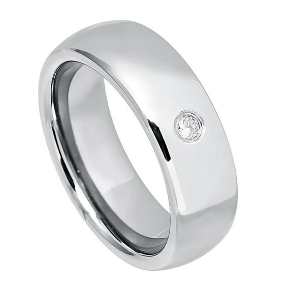 7mm Tungsten Carbide Domed High Polished Wedding band Ring for Men and Ladies