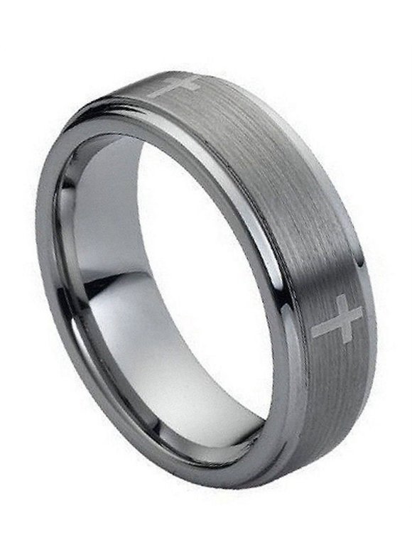 Mens Cross Wedding Ring