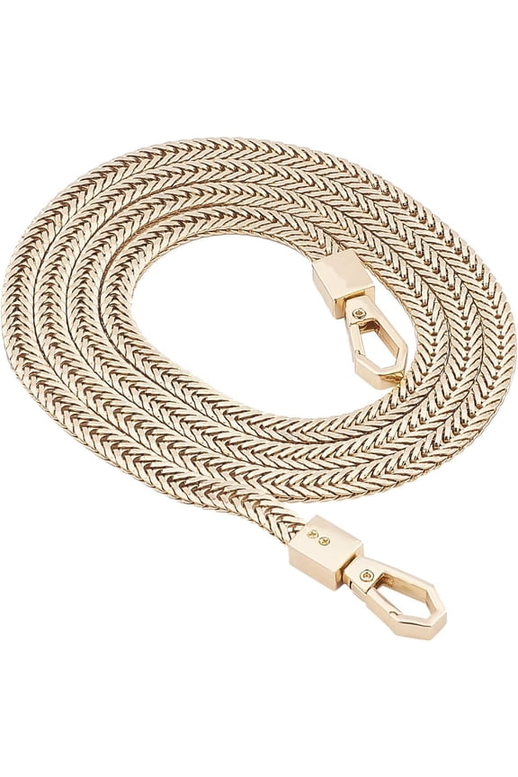 7mm Wide 41.7 inch Snake Bone Chain Bag Iron Cuban Flat Link Chain Strap Handbags Accessories Replacement Chains