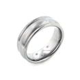 thumbnail image 1 of 7mm Wide Mens Solid Titanium Classic Wedding Band Ring, 1 of 2