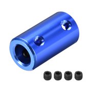 7mm to 8mm Bore Rigid Coupling 25mm Length 14mm Diameter Aluminum Alloy Shaft Couplers Connector Blue 2pcs