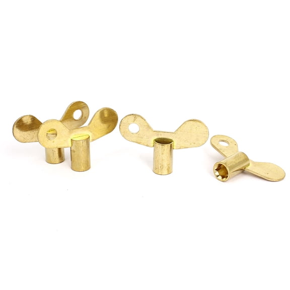 7mm x 7mm Square Bathroom Basin Sink Water Tap Faucet Key Switch 4 Pcs