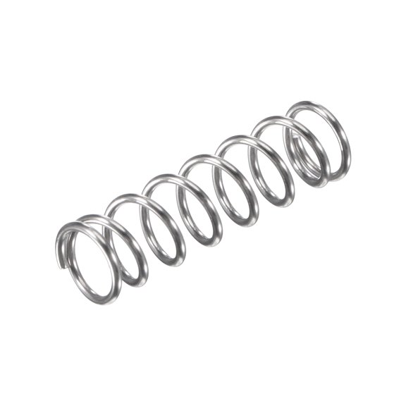 7mmx0.8mmx25mm 304 Stainless Steel Compression Spring 17.2N Load Capacity, 10pcs
