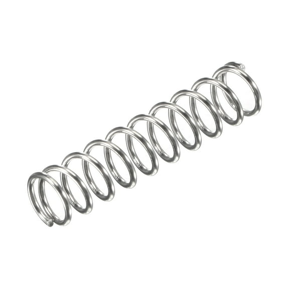 7mmx0.8mmx30mm 304 Stainless Steel Compression Spring 17.2N Load Capacity, 20pcs