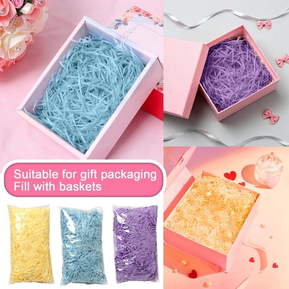 Easter Grass Gift Wrap Crinkle Filler Paper, Shred for Basket Filling, Gift Wrapping, Party Decoration, Easter Egg Hunt, Party Favors, Basket Grass Filler(7 Oz)