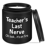 7oz Black Clear Glass Candle, Lavender Scented, Teacher Gift, Aromatherapy Candle for Home, Gift for Educator