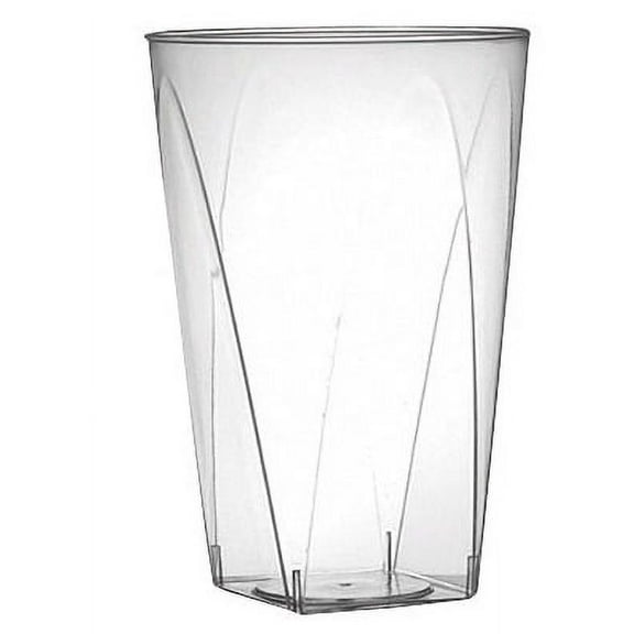 7oz. Clear Plastic Square Bottom Tumbler / Cup *Case of 120*