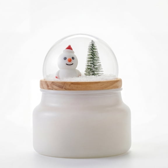 Mainstays Vanilla Scented Snowglobe Candle, Snowman Design, 7 oz